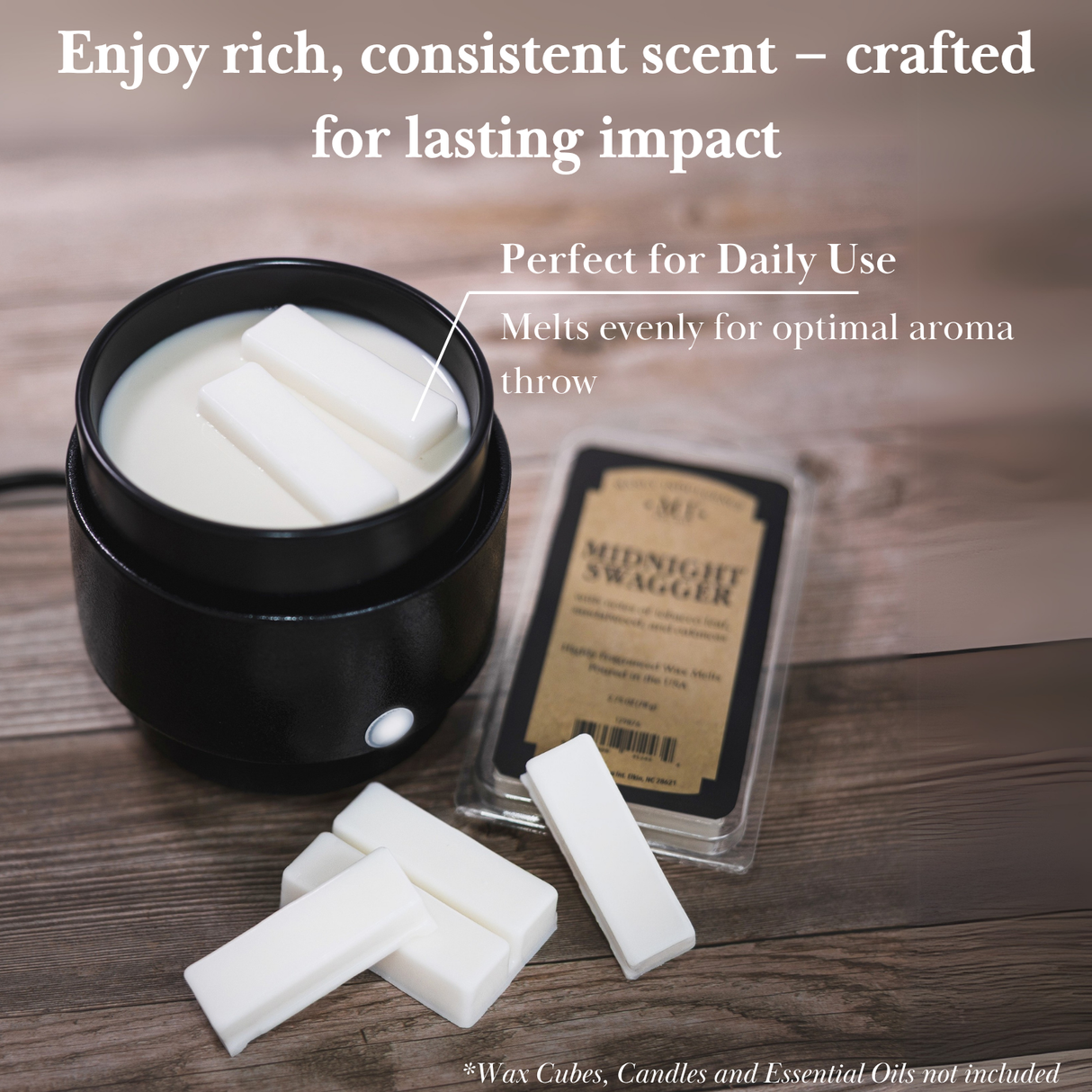Enjoy rich, consistent scent – crafted for lasting impact. Perfect for Daily Use. Melts evenly for optimal aroma throw