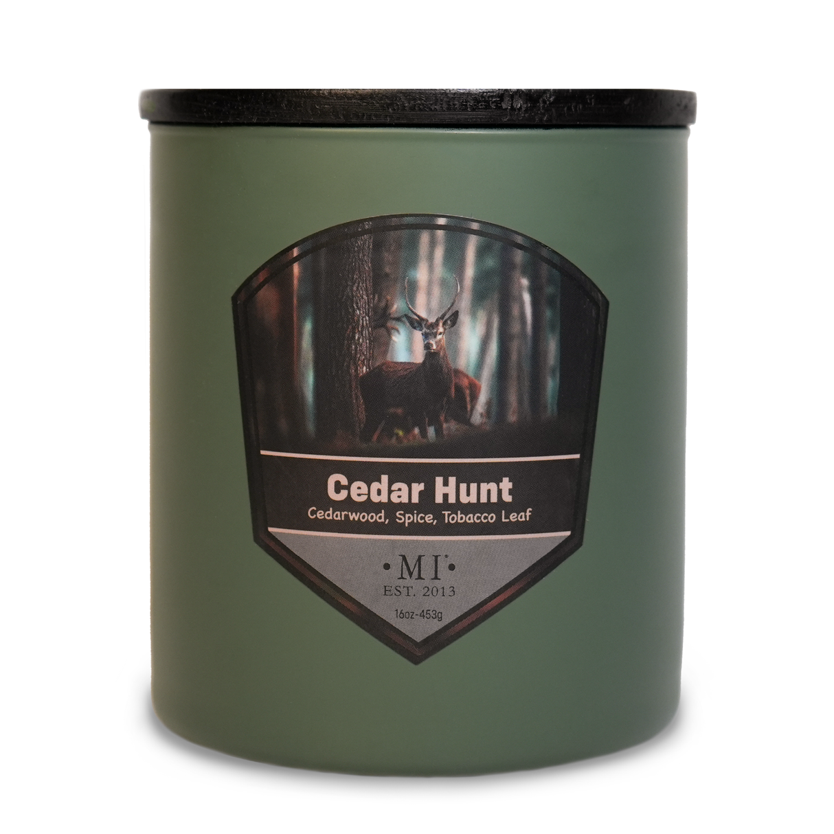 Cedar Hunt - Warm Spice & Tobacco Candle, 16oz, Two Wick