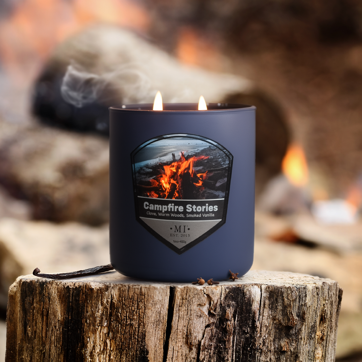 Campfire Stories - Orange Blossom & Vanilla Candle, 16oz, Two Wick