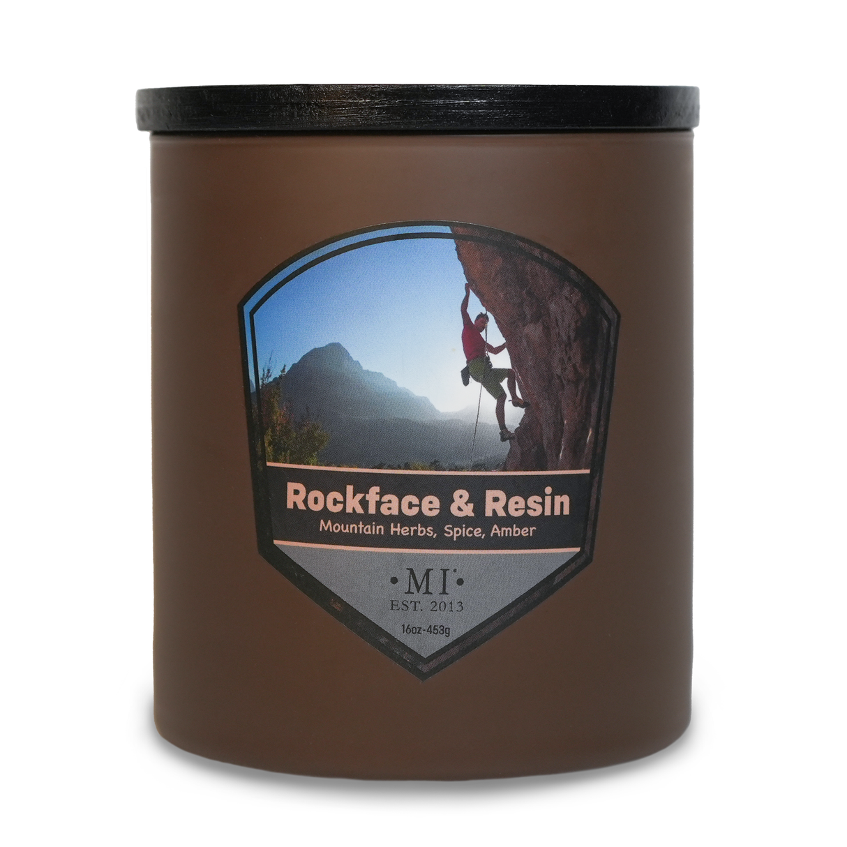 Rockface & Resin - Mineral Air & Woodsmoke Candle, 16oz, Two Wick