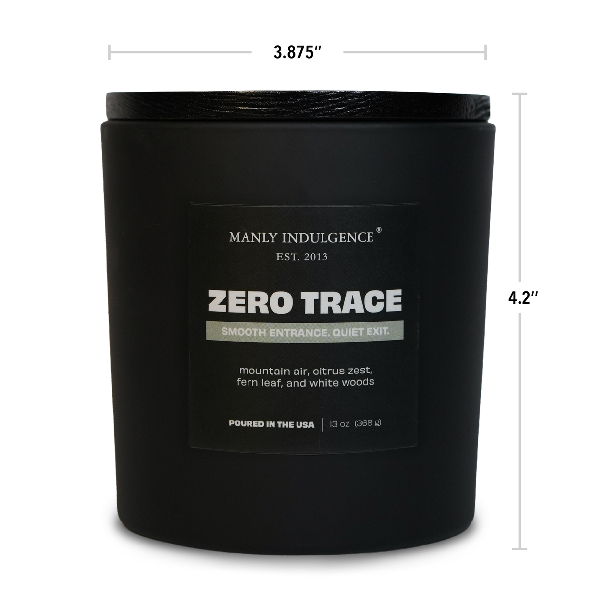 Zero Trace – Fresh Air, Green Botanicals & White Woods Candle