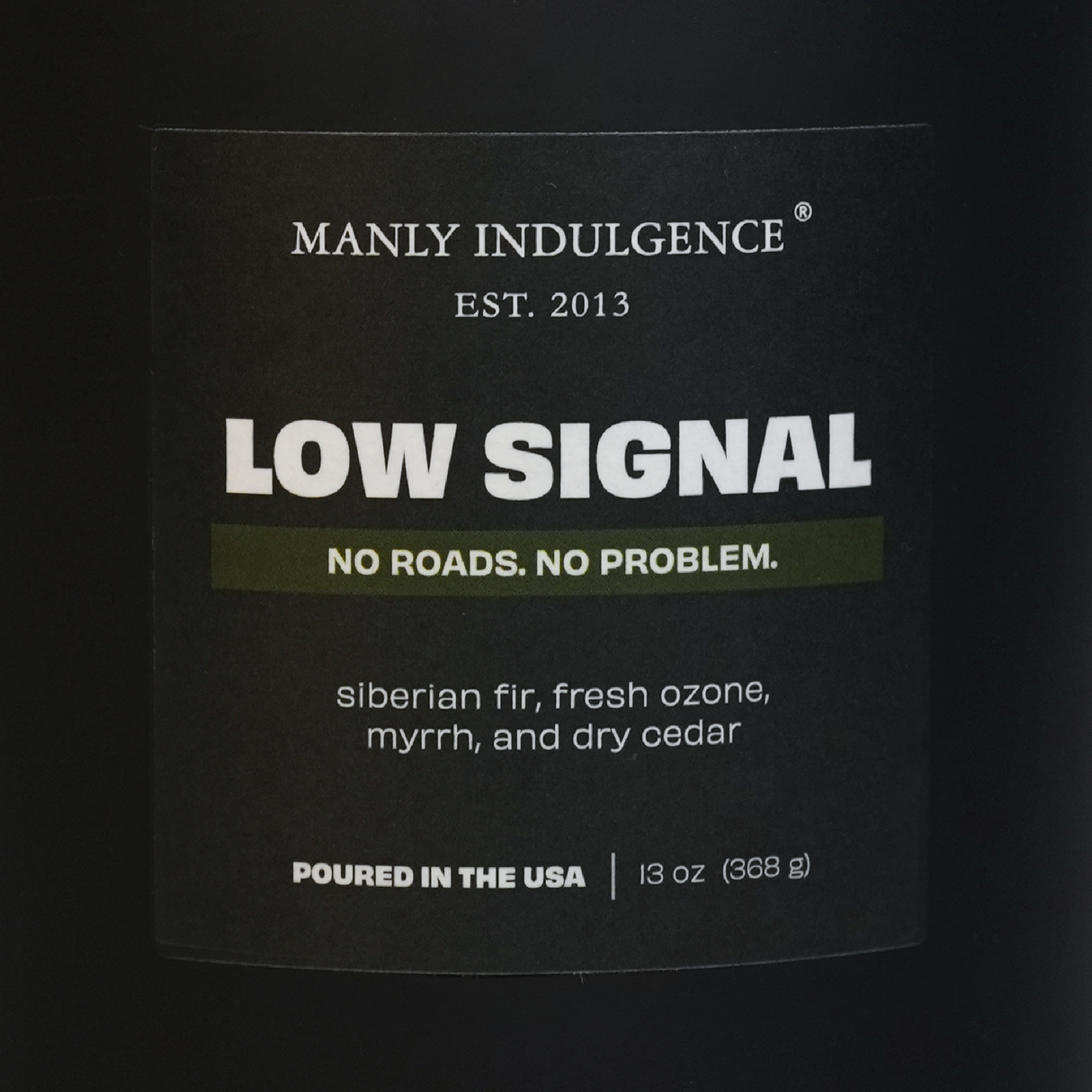 Low Signal – Fresh Woods & Aromatic Air Candle