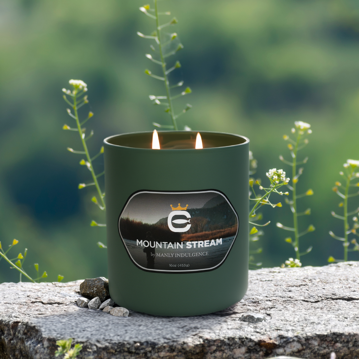 Mountain Stream, 16oz, Two Wick - Cortland Line® x Manly Indulgence®