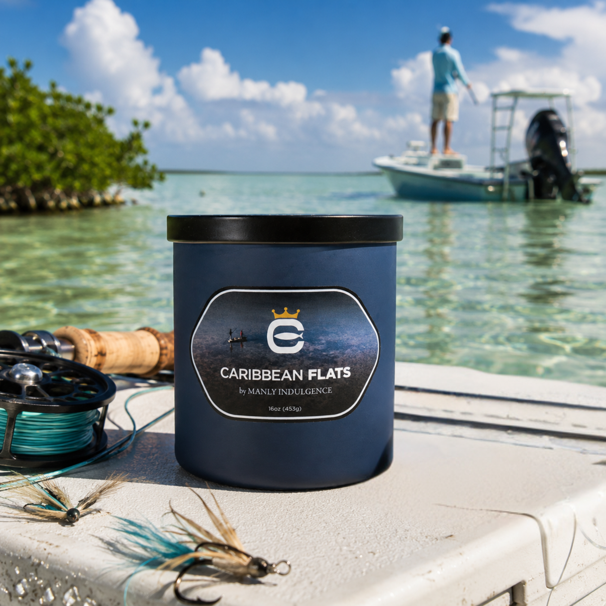 Carribean Flats, 16oz, Two Wick - Cortland Line® x Manly Indulgence®