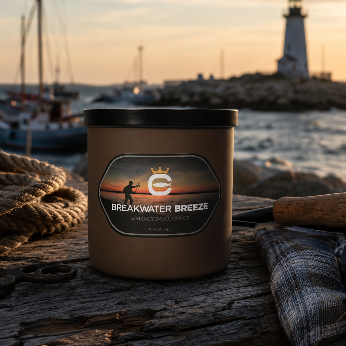 Breakwater Breeze, 16oz, Two Wick - Cortland Line® x Manly Indulgence®