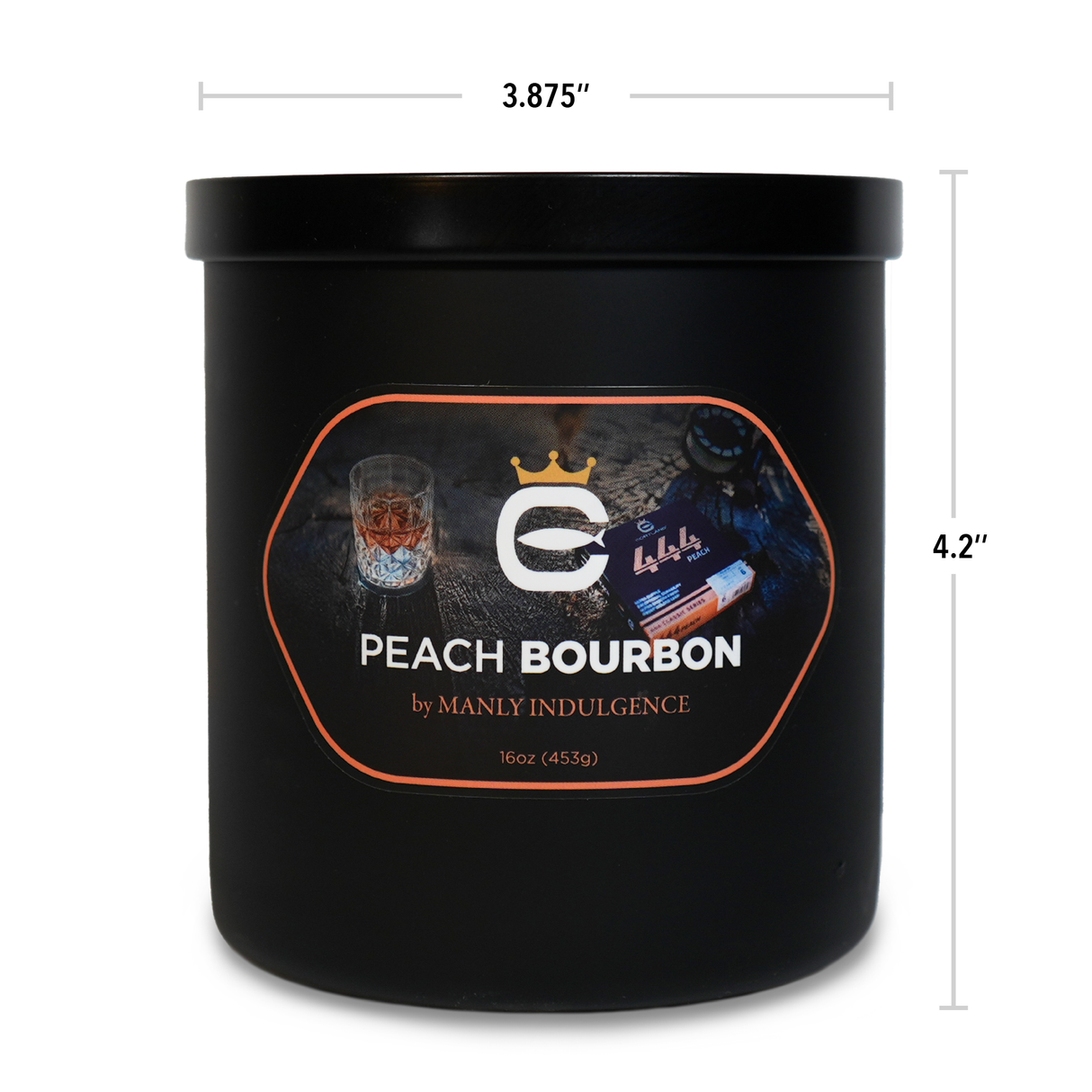 Peach & Bourbon, 16oz, Two Wick - Cortland Line® x Manly Indulgence®