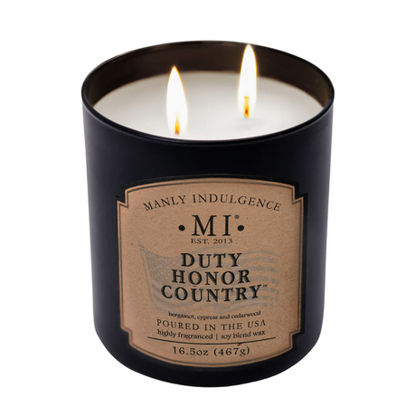 a image showing the lit candle ,classic plus duty honor country