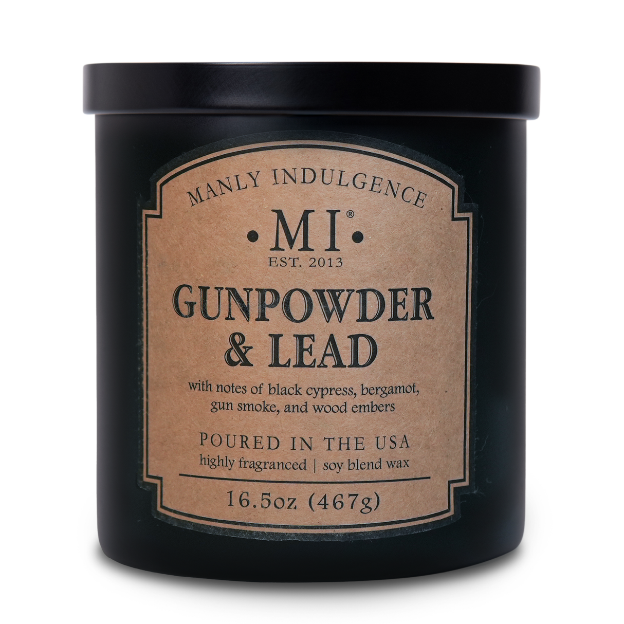 Gunpowder & Lead Scented Candle, Classic+ Collection, 16.5 oz
