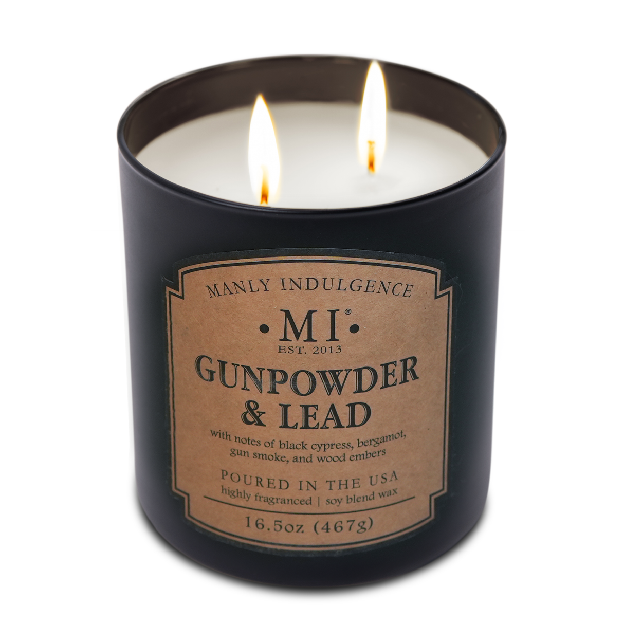 Gunpowder & Lead Scented Candle, Classic+ Collection, 16.5 oz