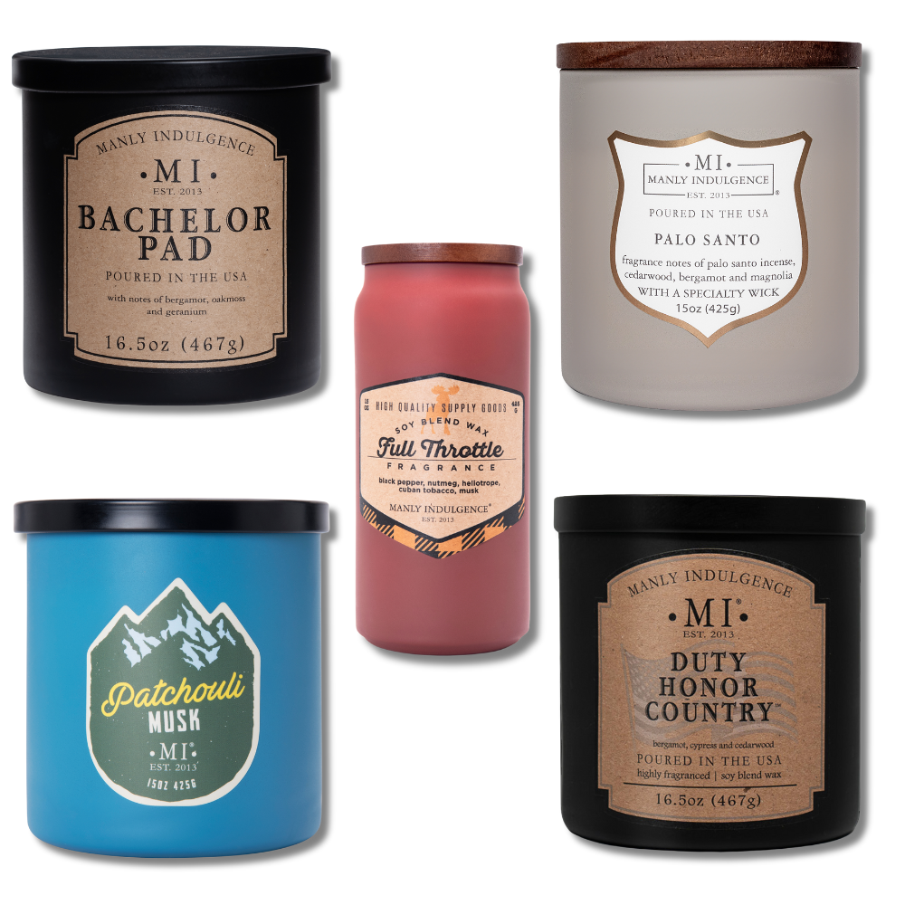 an image of products against a white background that form part of the bundle product Say Hello To Manly Indulgence