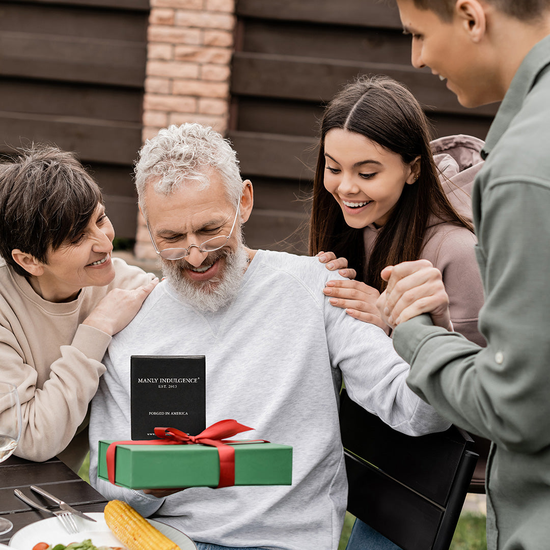 image of a classic + gift product being gifted by a family