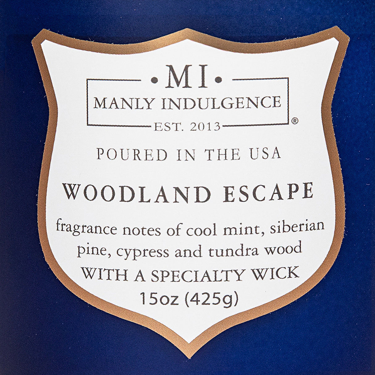 Manly Indulgence Scented Jar Candle, Signature Collection - Woodland Escape, 15 oz - Wood wick