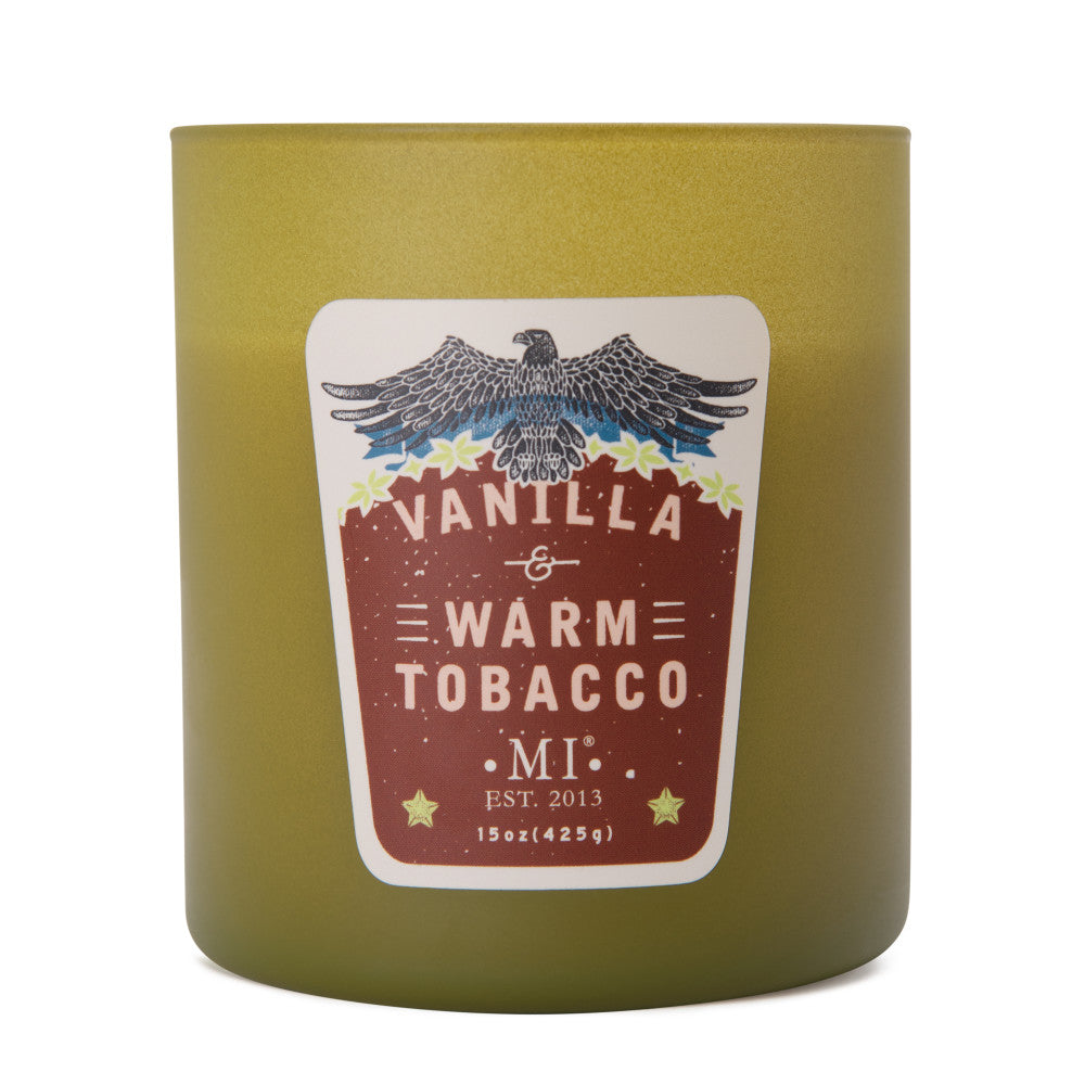 Manly Indulgence All American Vanilla and warm tobacco Candles
