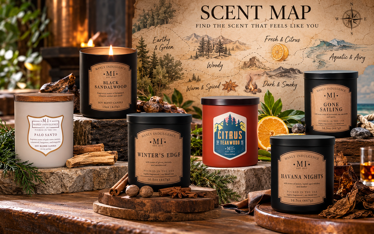 The Manly Indulgence Scent Map: Find the Scent That Feels Like You