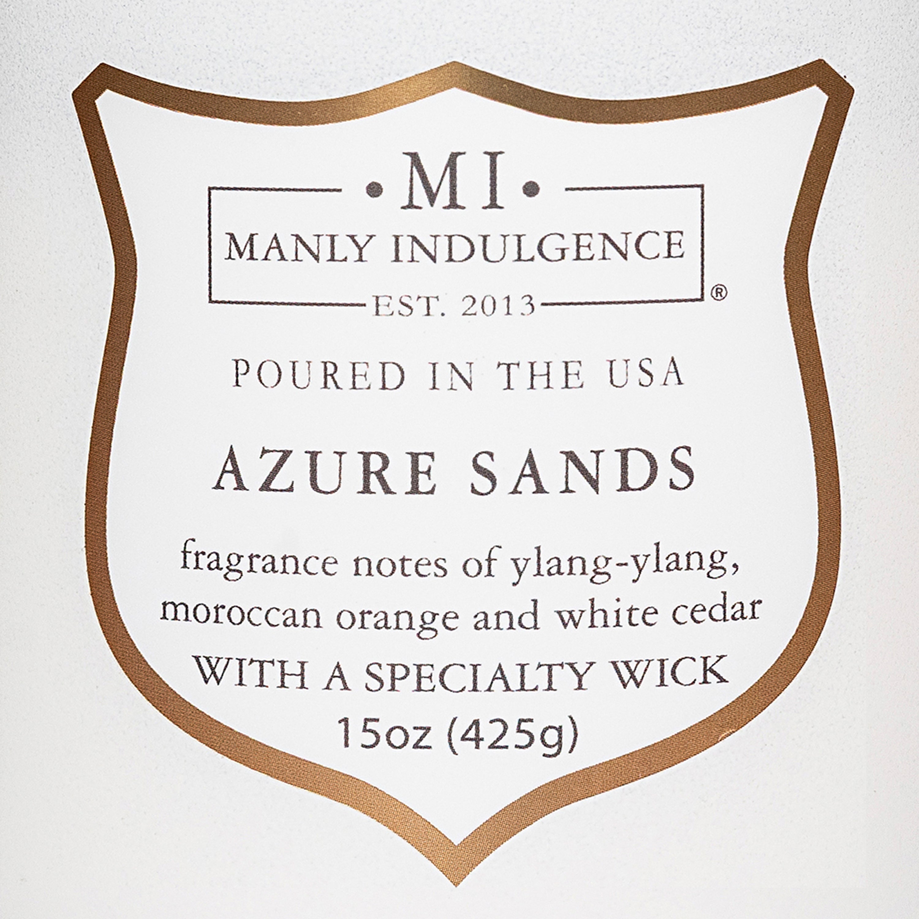 Manly Indulgence Scented Jar Candle, Azure Sands, Signature