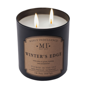 an image of the candle classic plus Winter's Edge in Lit condition