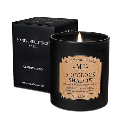 Manly Indulgence® 5 O'clock Shadow Candle, Classic+ Gift Collection, 2-Wick, 2x Strong Fragrance