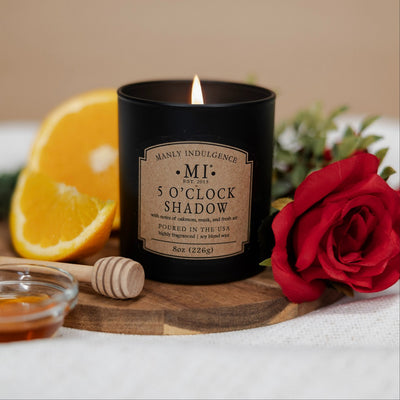 Manly Indulgence® 5 O'clock Shadow Candle, Classic+ Gift Collection, 2-Wick, 2x Strong Fragrance