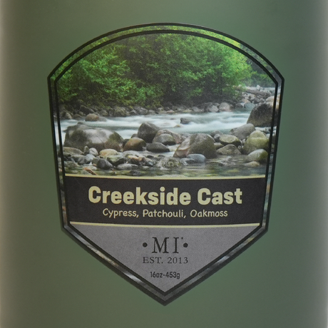 Creekside Cast - Woods & Aromatics Candle, 16oz, Two Wick