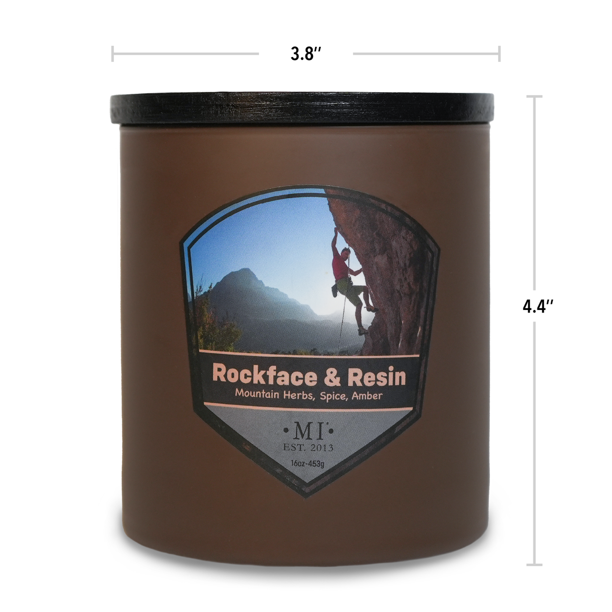 Rockface & Resin - Mineral Air & Woodsmoke Candle, 16oz, Two Wick
