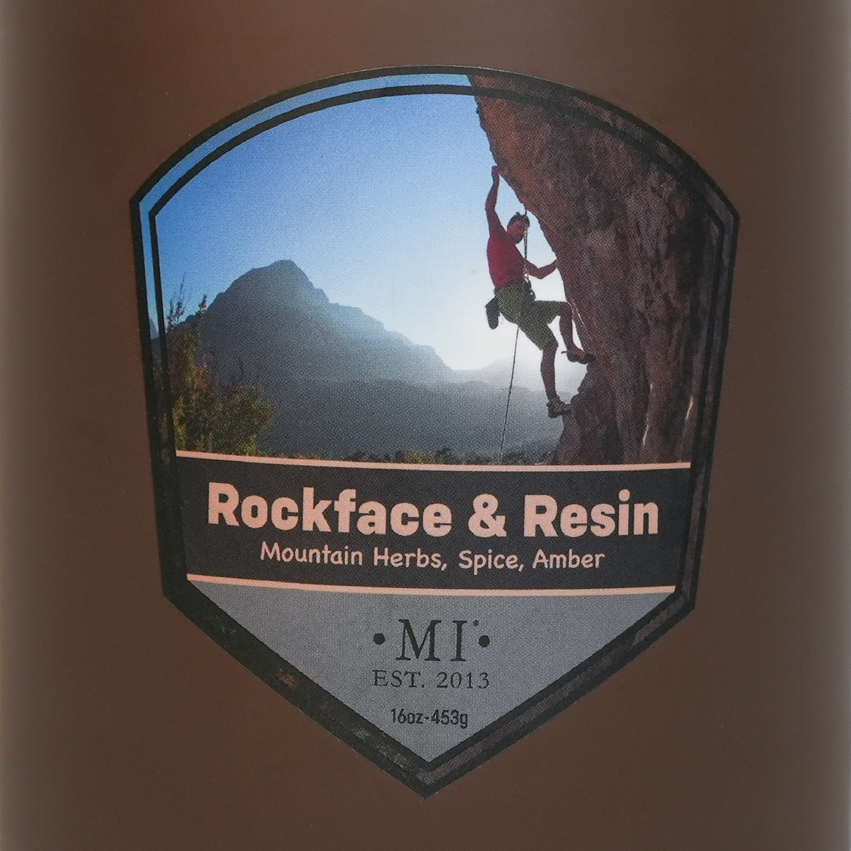 Rockface & Resin - Mineral Air & Woodsmoke Candle, 16oz, Two Wick