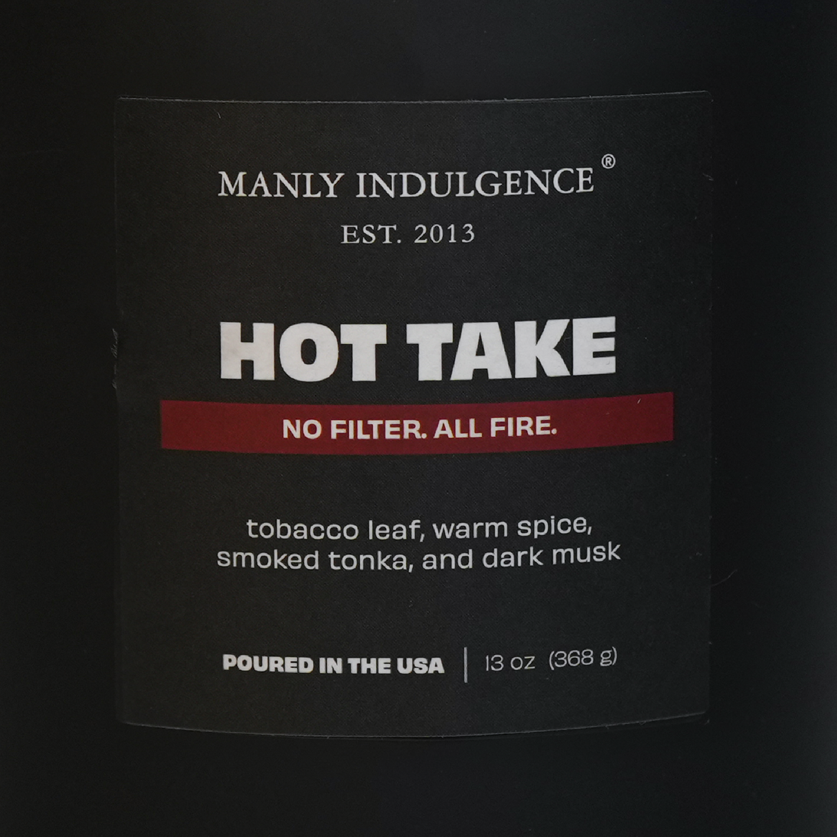 Hot Take – Tobacco, Warm Spice & Dark Woods Candle