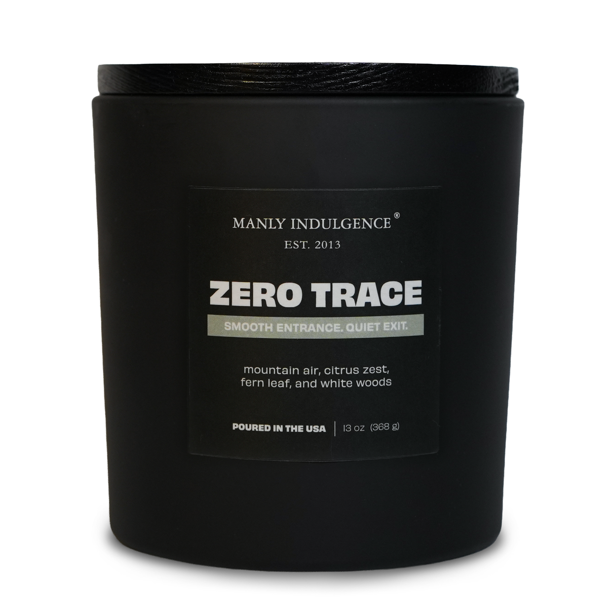 Zero Trace – Fresh Air, Green Botanicals & White Woods Candle