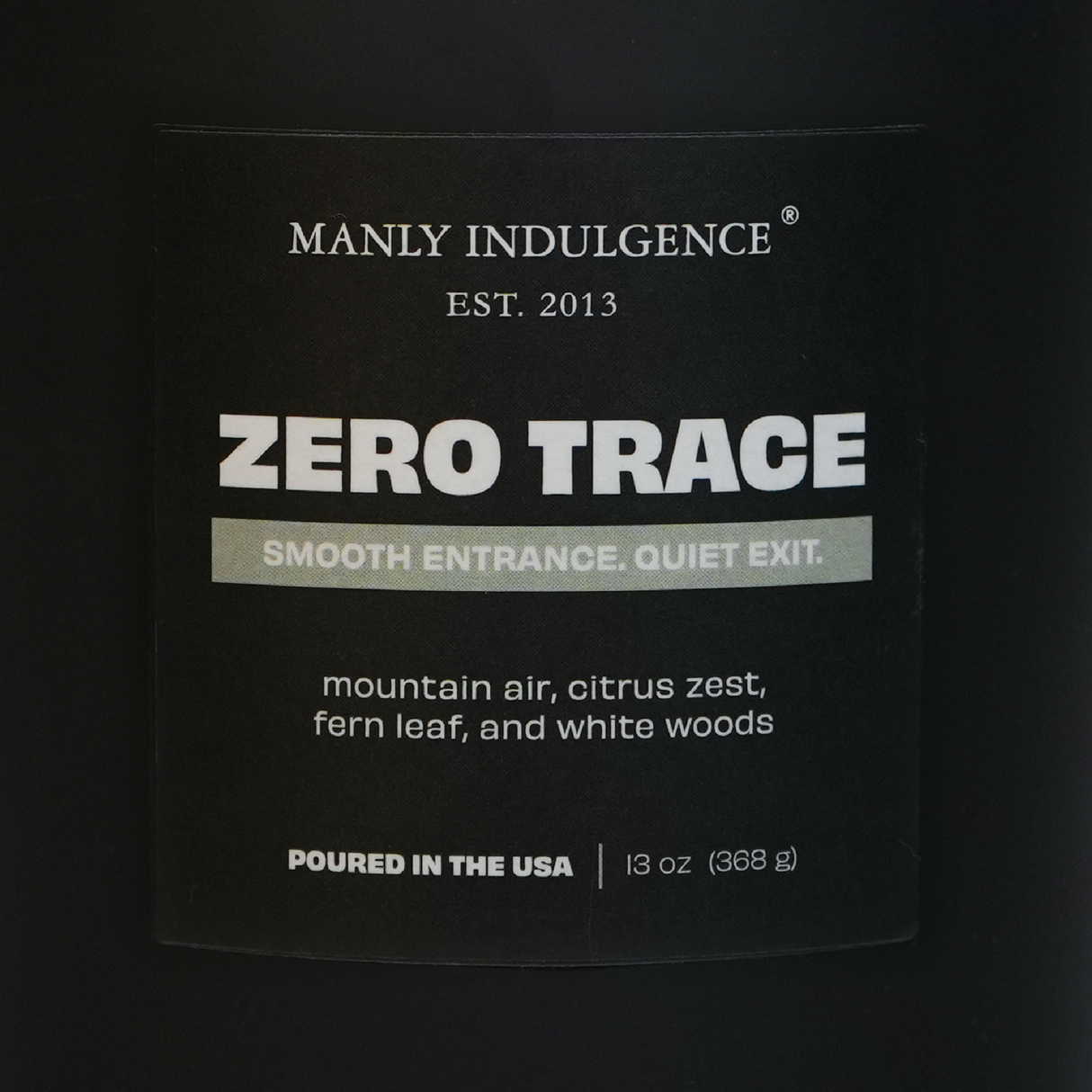 Zero Trace – Fresh Air, Green Botanicals & White Woods Candle
