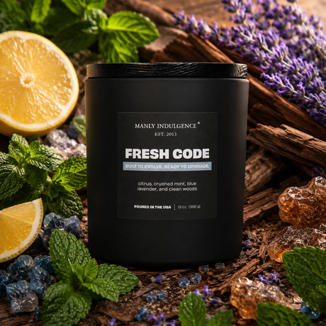 Fresh Code – Fresh Citrus, Aromatic Herbs & Warm Woods Candle