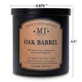 Oak Barrel Scented Candle, Classic+ Collection, 16.5 oz