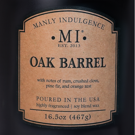 Oak Barrel Scented Candle, Classic+ Collection, 16.5 oz