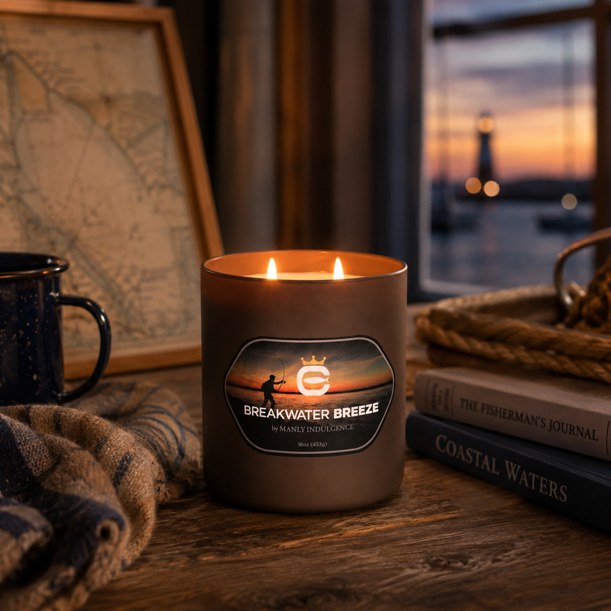 Breakwater Breeze, 16oz, Two Wick - Cortland Line® x Manly Indulgence®