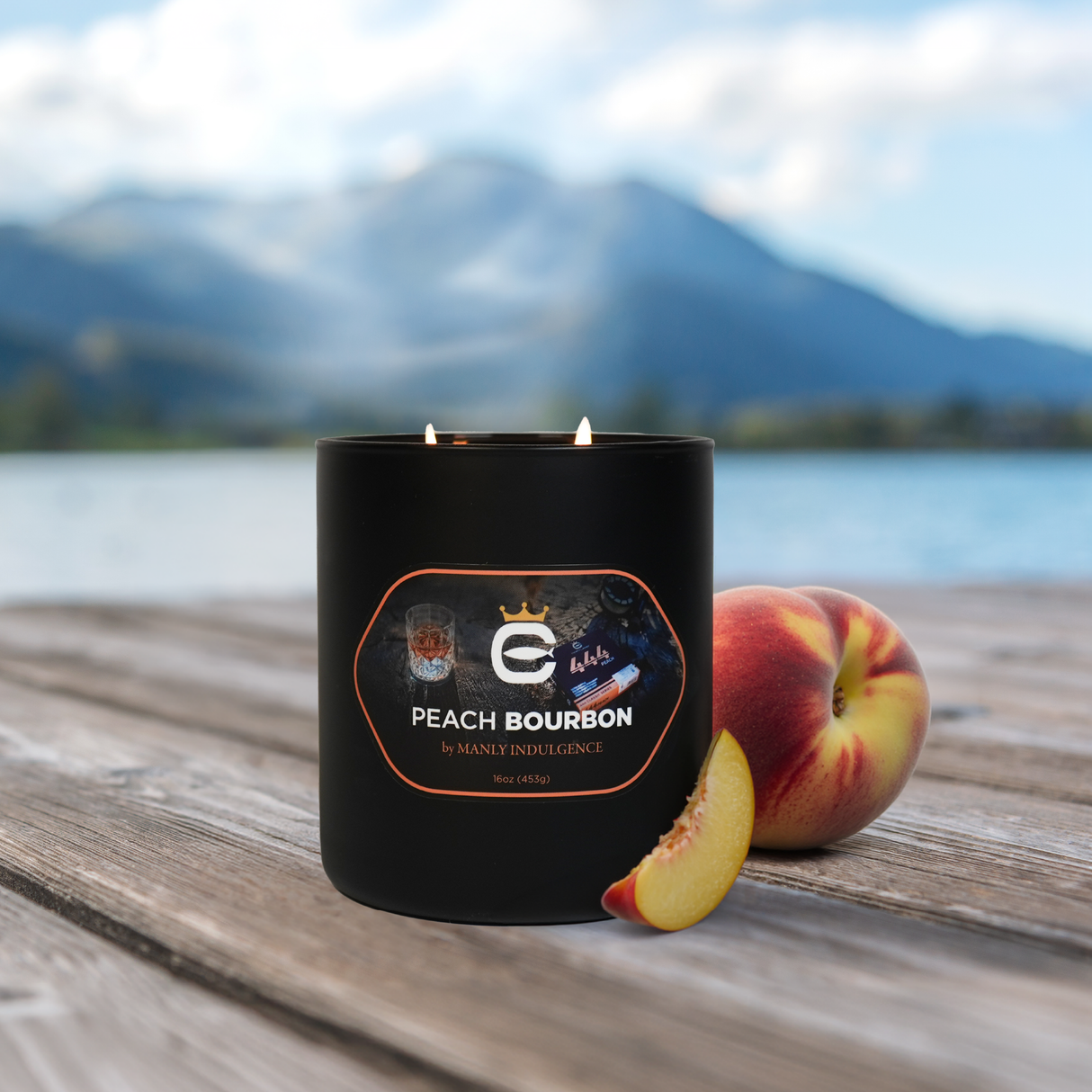 Peach & Bourbon, 16oz, Two Wick - Cortland Line® x Manly Indulgence®
