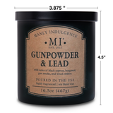 Gunpowder & Lead Scented Candle, Classic+ Collection, 16.5 oz