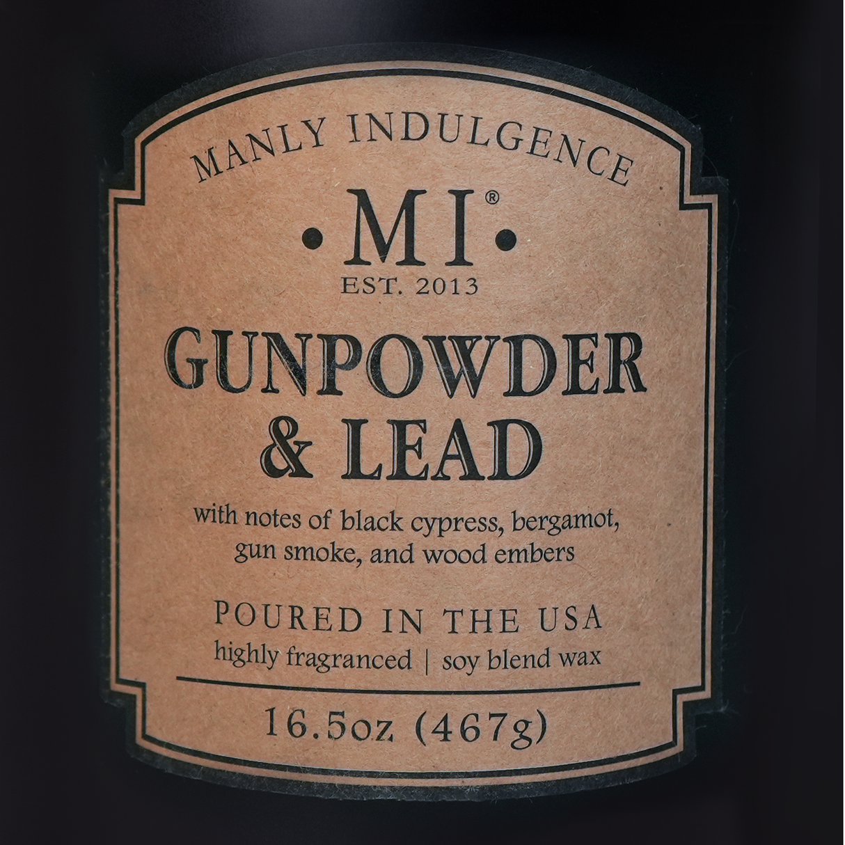 Gunpowder & Lead Scented Candle, Classic+ Collection, 16.5 oz