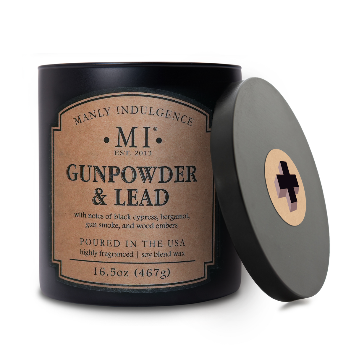 Gunpowder & Lead Scented Candle, Classic+ Collection, 16.5 oz