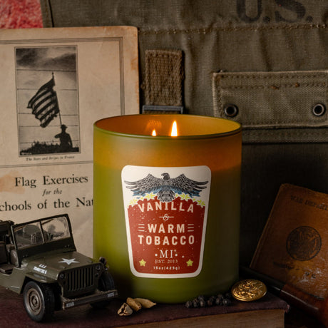 Manly Indulgence All American Vanilla and warm tobacco Candles