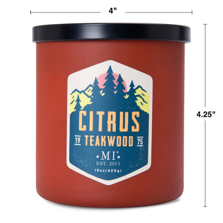 Manly Indulgence All American Citrus Teakwood candle
