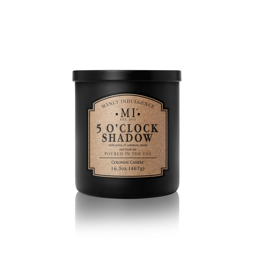 Manly Indulgence 16.5 oz 5 O'Clock Shadow Scented Jar Candle