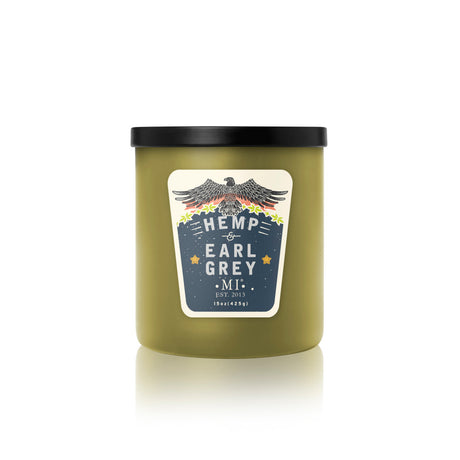 Manly Indulgence All American Hemp and earl grey candle