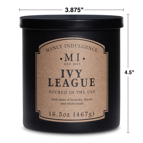 Manly Indulgence Classic collection Ivy League Candles