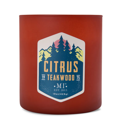 Manly Indulgence All American Citrus Teakwood candle